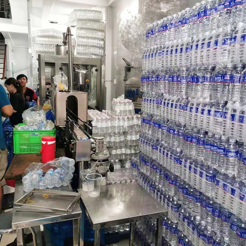 Small water bottling solution cases in Vietnam
