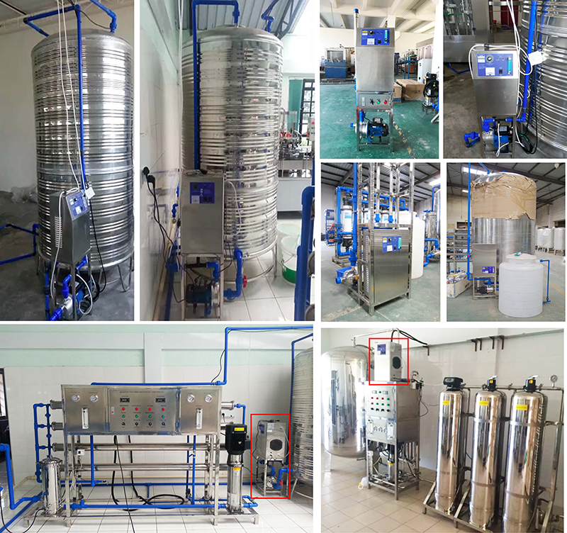 Ozone machine with water treatment system