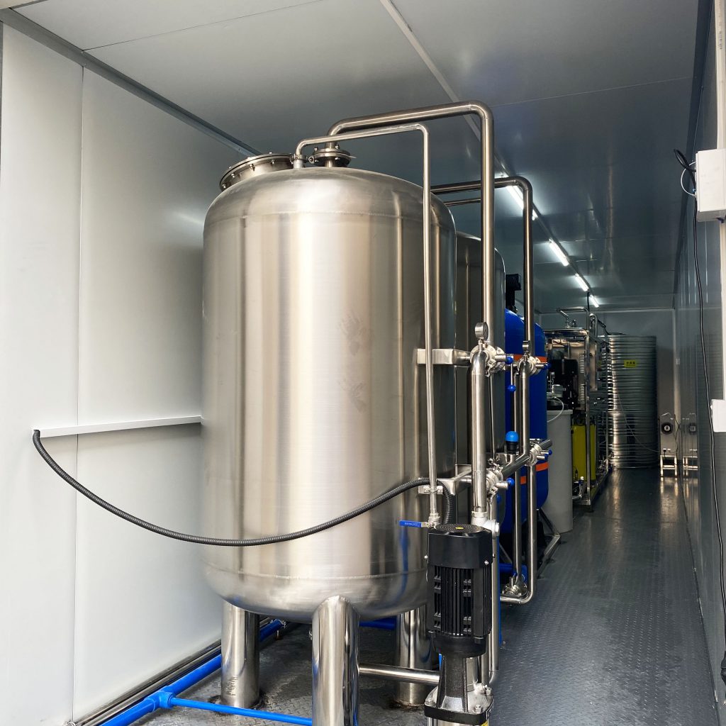 Water Purification Containers 5000L/H 2 Stage Integrated Container RO Water Purification Plant ...
