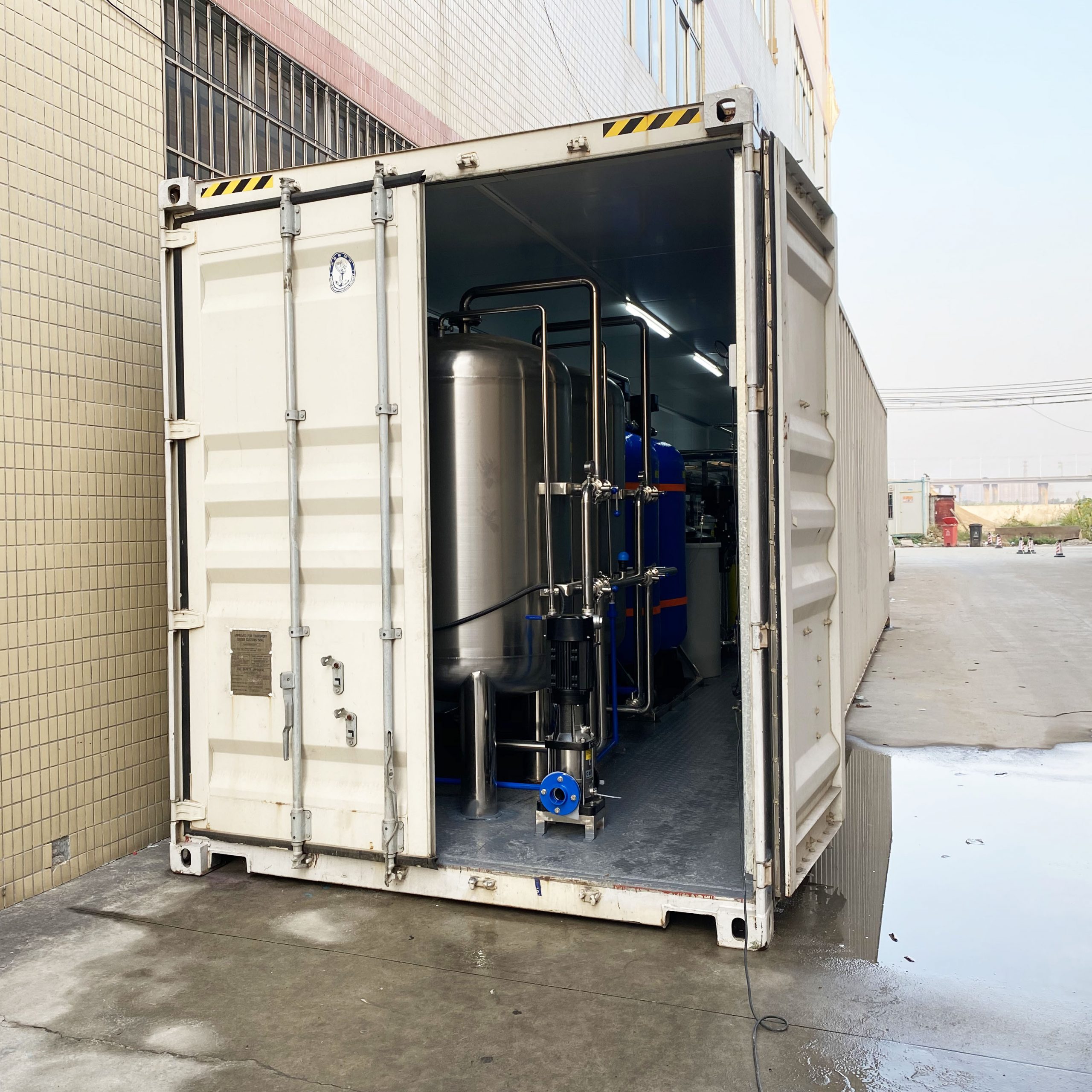 5000L/H 2 Stage Integrated Container RO Water Purification Plant 