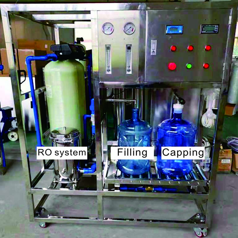   5 gallon bottled water filtering filling machine